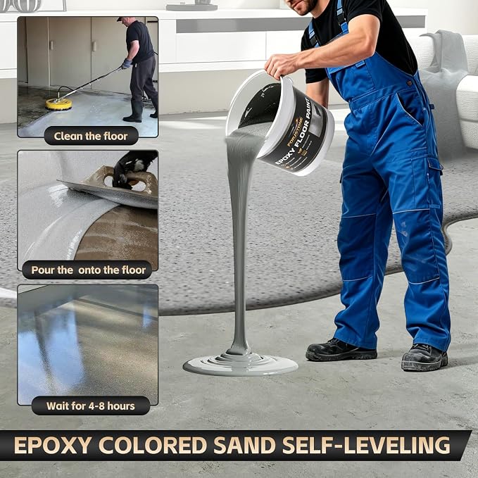 Epoxy Colored Sand Floor Paint Self Leveling - Image 6