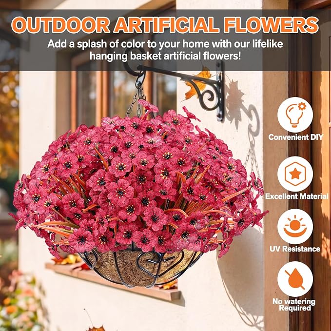 Powbrace 22 Pack Artificial Fall Flowers Mums - Image 2
