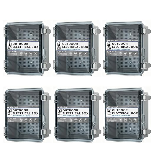 NineLeaf Outdoor Electrical Box Waterproof IP67, Weatherproof Junction Box ABS by NineLeaf