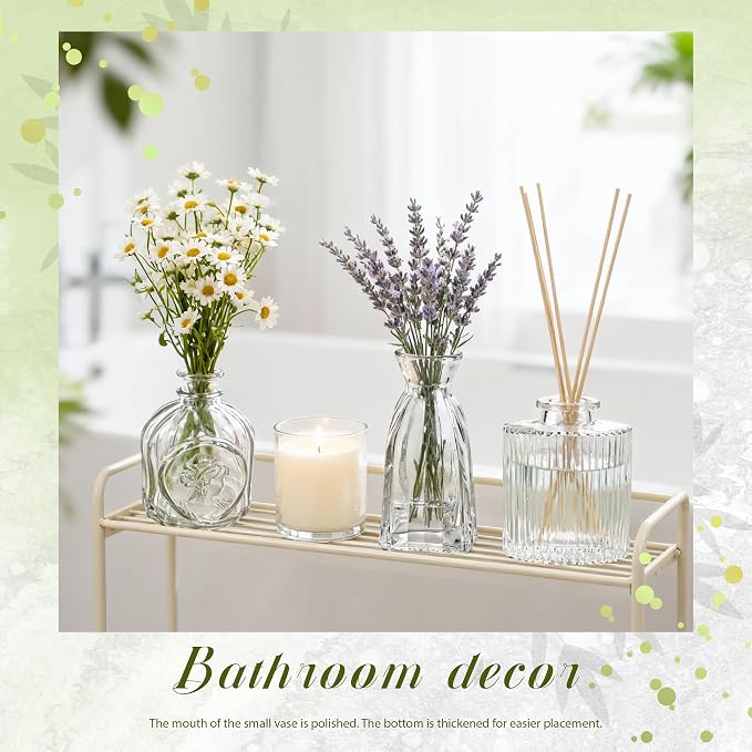 Der Rose 12pcs Glass Bud Vases, secure protective packaging, thick sturdy glass - Image 2