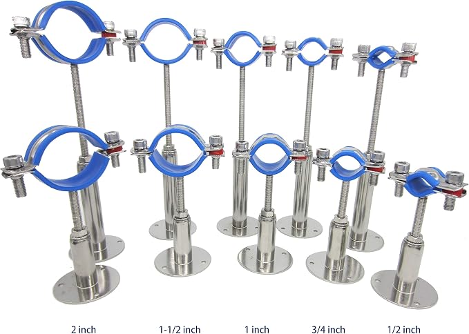 Stainless Steel Adjustable Pipe Clamp Bracket - Image 6