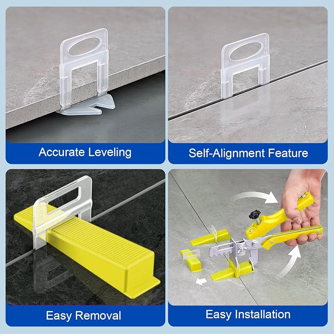 DGSL Tile Spacers 1000 Pcs Tile Clips, Tile Leveling System Clips 1/8 Inch | - Image 5
