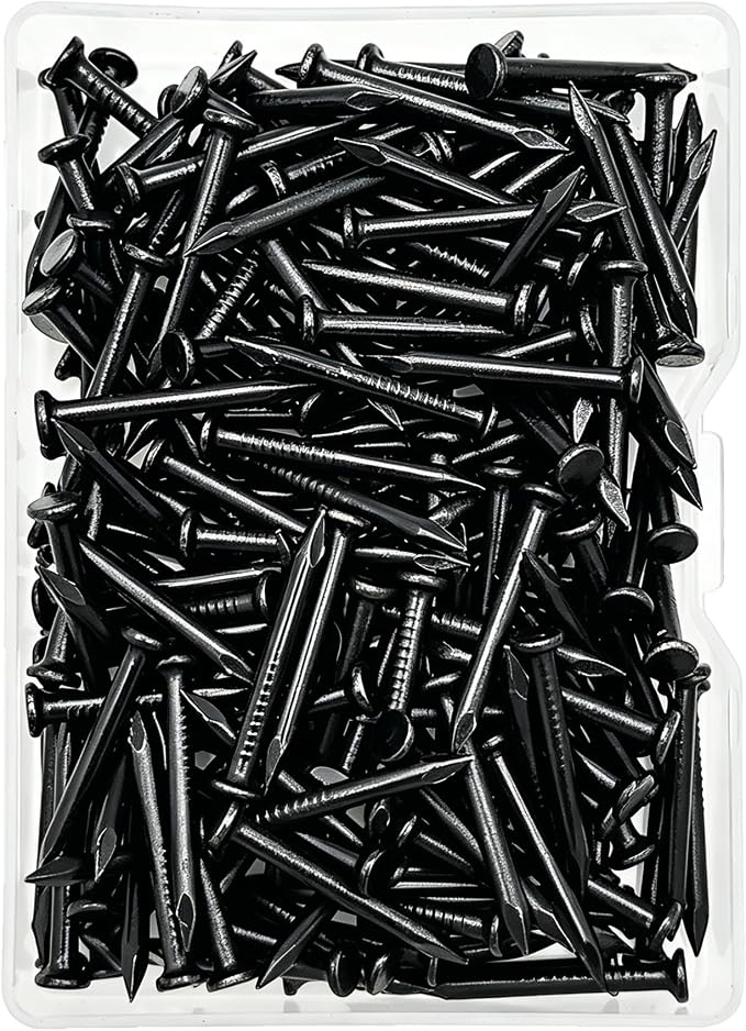 181Pcs 3/4 Inch Black Concrete Nails, Hardened Masonry Nails by ELOOGAA