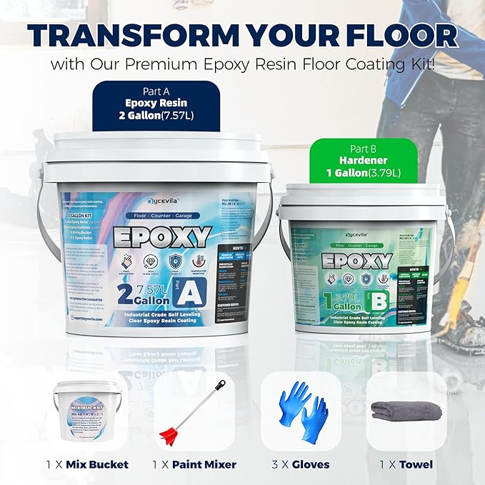 Epoxy Floor Coating – 2:1 Professional Formula 100% Solids, 3 Gallon - Image 3