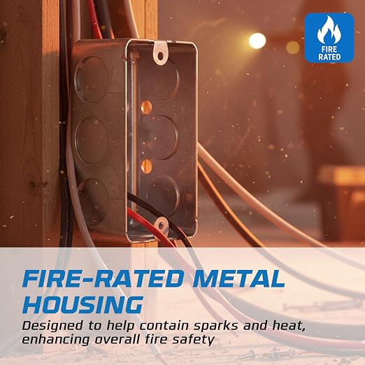 4 Pack - 4x2” Rectangle Steel Electrical Box| 2-1/8" Deep Box - Image 6