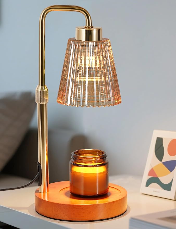 Modern Candle Warmer Lamp with 24h Cycle Timer, Dimmable Wax Melt Warmer | 24h by GODONLIF