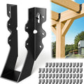 50 Pcs Black 2x6 Joist Hanger, LU26 18 Gauge Double Shear Face Mount Joist by Chenteel