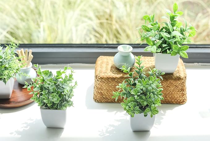 Der Rose 4 Pack 7" Mini Fake Plants, Artificial Plants - Image 8