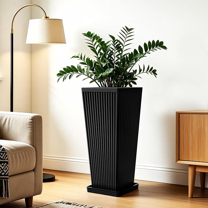 24" Tapered Tall Planters for Outdoor Plants - Image 8