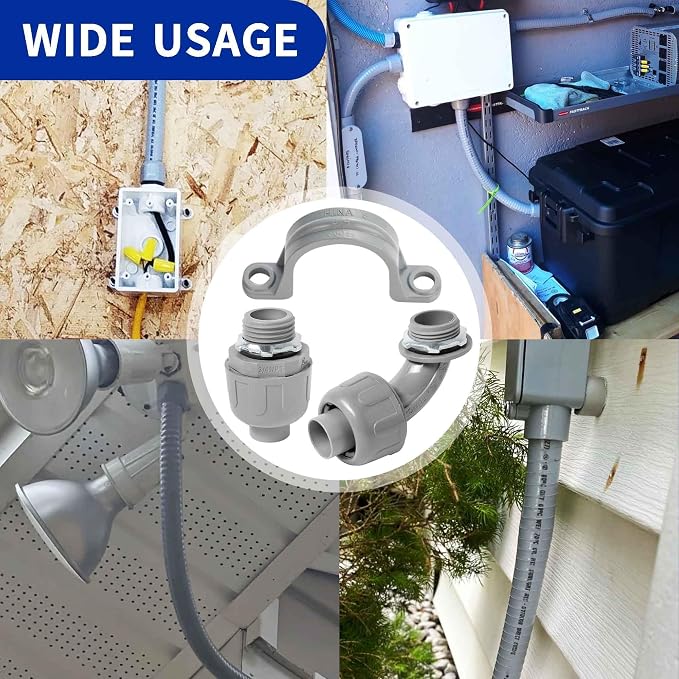 Yariwiz 3/4 PVC Electrical Conduit Fitting Plastic Liquid Tight Conduit - Image 7