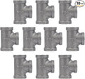 1/2" Tee Fitting, PIPE DECOR Black Malleable Iron Fittings Fit Standard 1/2 by PipeD%C3%A9cor