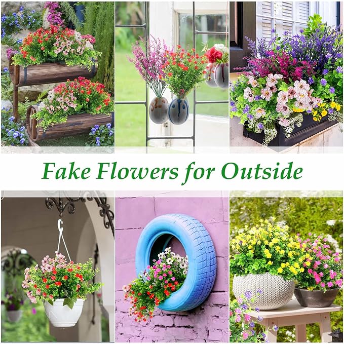 20 Bundles Artificial Spring Summer Flowers Bulk - Image 6