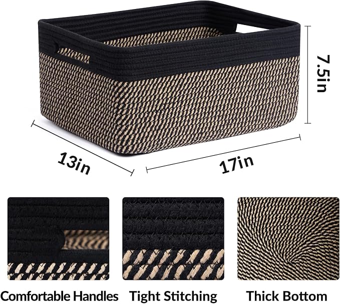 MiniArk Large Storage Baskets for Organizing, Baby Nursery, Toy Bins Box - Image 2