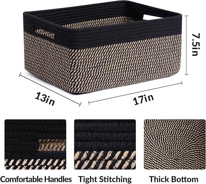 MiniArk Large Storage Baskets for Shelves, Baby Nursery, Toy Baskets Box - Image 2