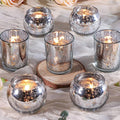 DEVI Silver Votive Tealight Candle Holders 24PCS, Mercury Glass Candle Holders by DEVI