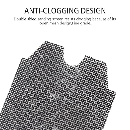 SCOTTCHEN Drywall Sanding Screen Mesh Sheet 4-3/16" x 11-1/4" Grit #120-12pcs - Image 3