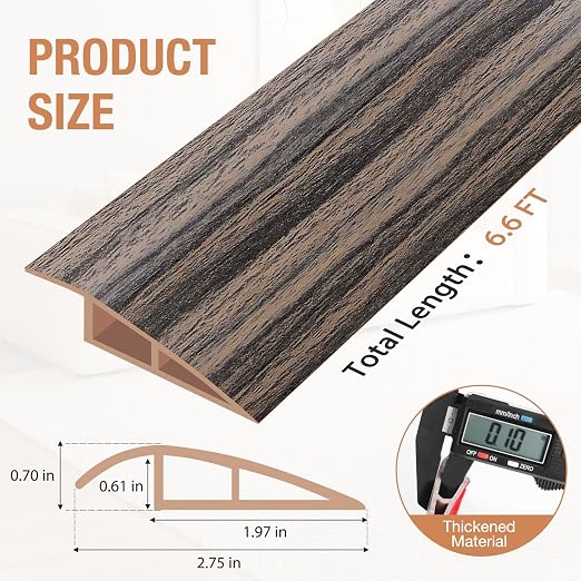 Floor Transition Strip Self Adhesive Vinyl Door Threshold Strip | Rubber - Image 5