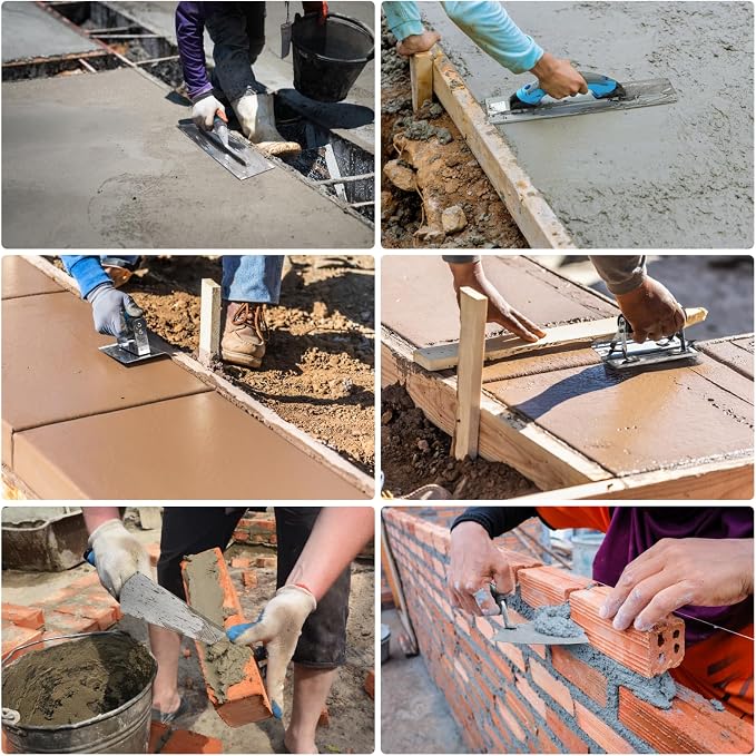 KEZERS 8-in-1 Concrete Finishing Tools Kit: Magnesium Float, Finishing & Pool - Image 7