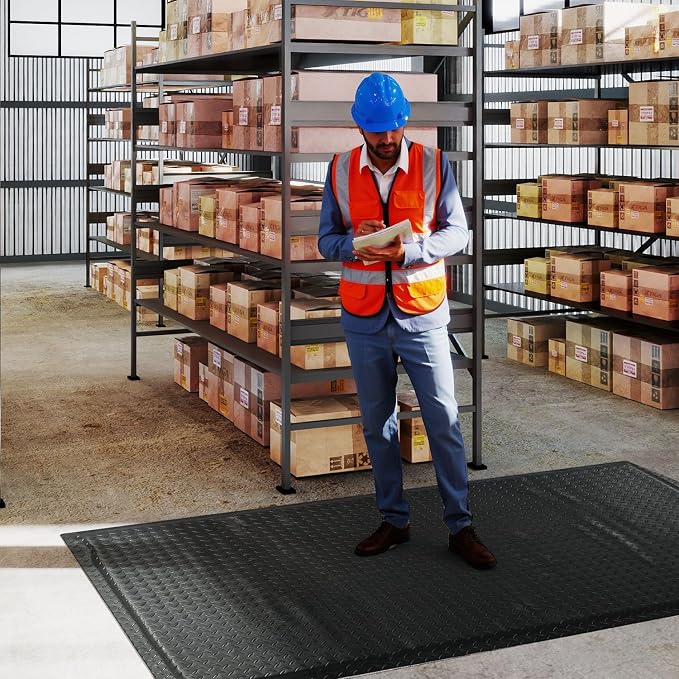 tonchean 3' x 7' Anti Fatigue Mats Industrial Extra Thick 15/16" - Image 9