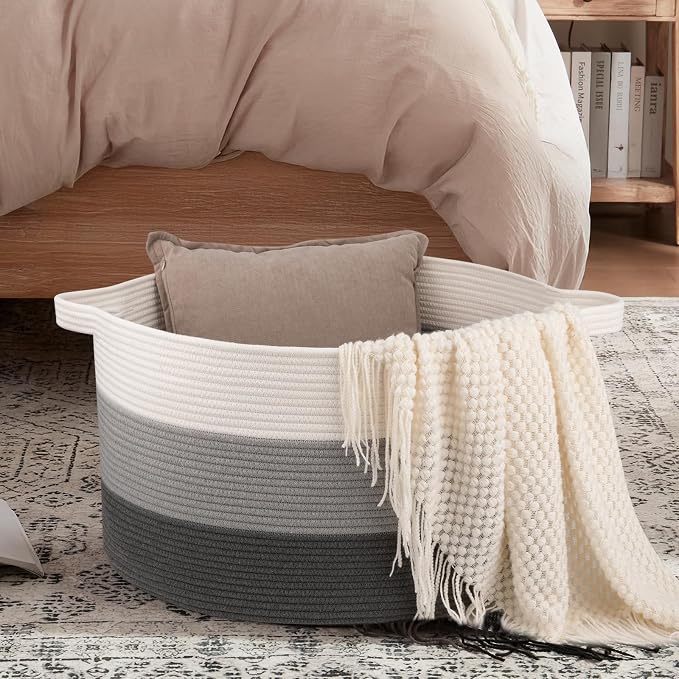 OIAHOMY 90L Extra Large Blanket Basket - Image 2