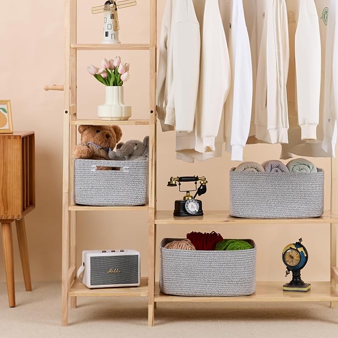 MiniArk Large Storage Baskets for Organizing, Baby Nursery, Toy Bins Box - Image 3