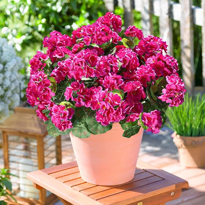 Artificial Geranium Fake Flowers - Image 4
