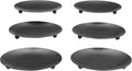Hosley Set of 6 Black Iron Pillar Candle Holder Plates – 7-Inch Decorative by HOSLEY