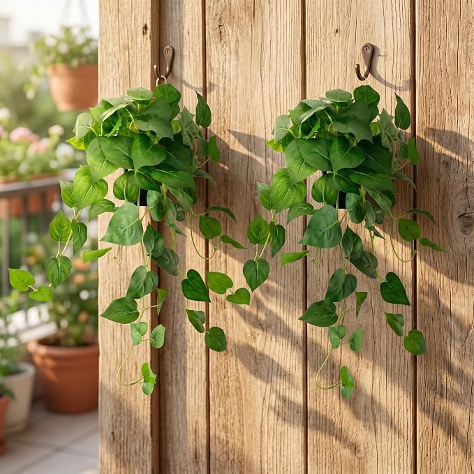 Artificial Pothos Hanging Plant, Office Decor - Image 5