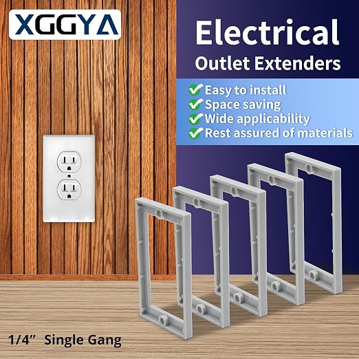 Single Gang Receptacle Outlet Box Extenders 1/4" - Image 2