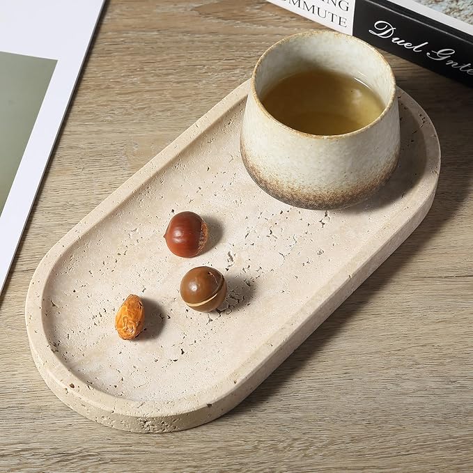 Natural Marble Tray for Bathroom Counter, Vanity Tray Stone Trays for Home - Image 7