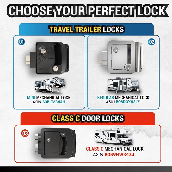 Chrome RV Door Lock Replacement | Premium RV Door Handle & Camper Latch - Image 3