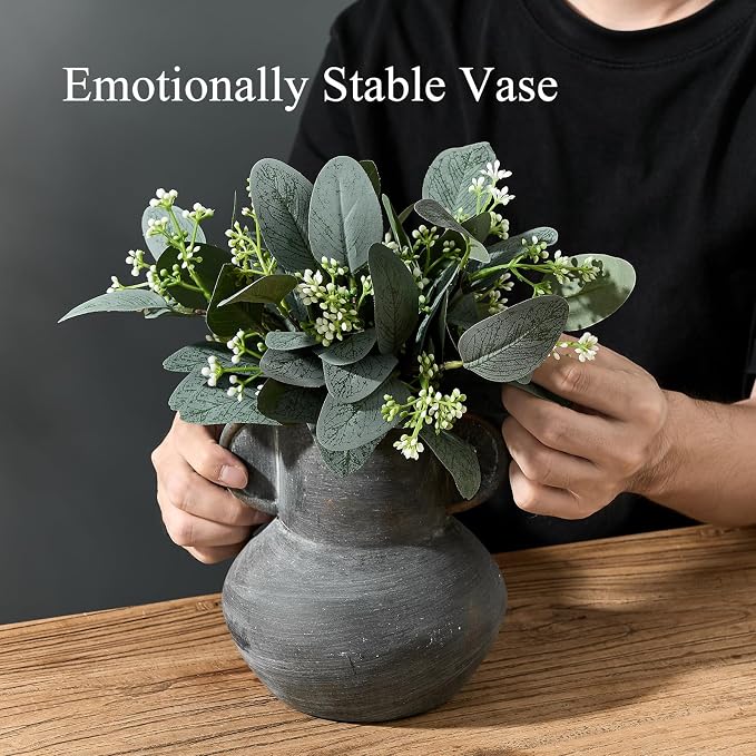 Emotionally Grounded Vase, Vaseking Ceramic Rustic Vase - Image 4