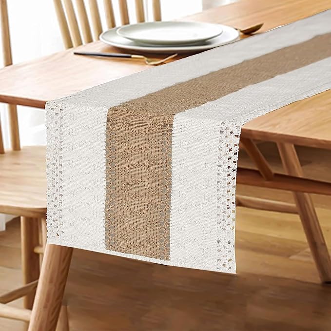 Boho Table Runner for Fall Home Decor 12x36 Farmhouse Woven Runner | 36 Inches - Image 5