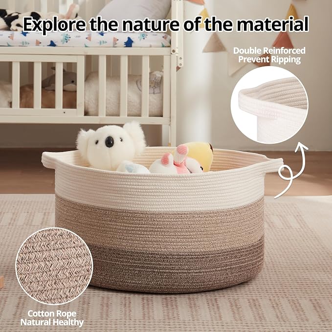 OIAHOMY 105L Extra Large Blanket Basket - Image 5