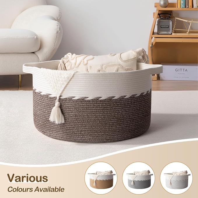 OIAHOMY 105L Extra Large Blanket Basket - Image 7