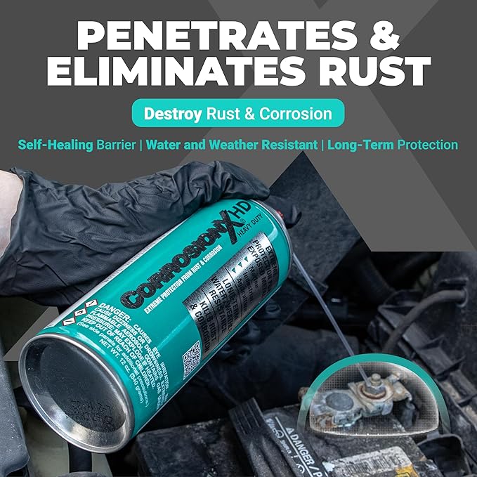 CorrosionX Heavy Duty Anti Rust Spray, Dripless Self-Healing Corrosion Inhibitor - Image 2