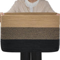 Optish 75L Large Woven Blanket Basket, Storage Basket by Optish