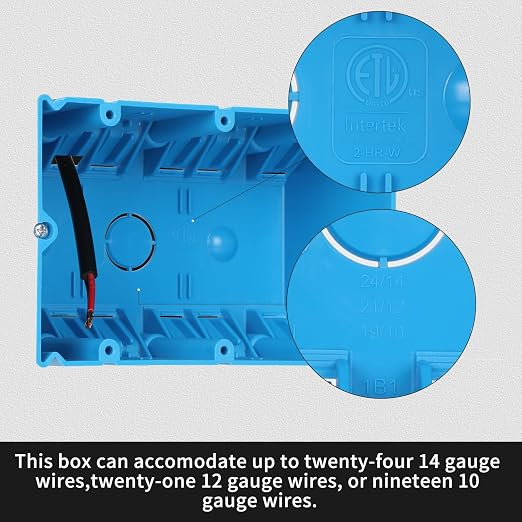 3 Gang Adjustable PVC Electrical Box, 49 cu. in., 6 Pack | Adjustable - Image 3