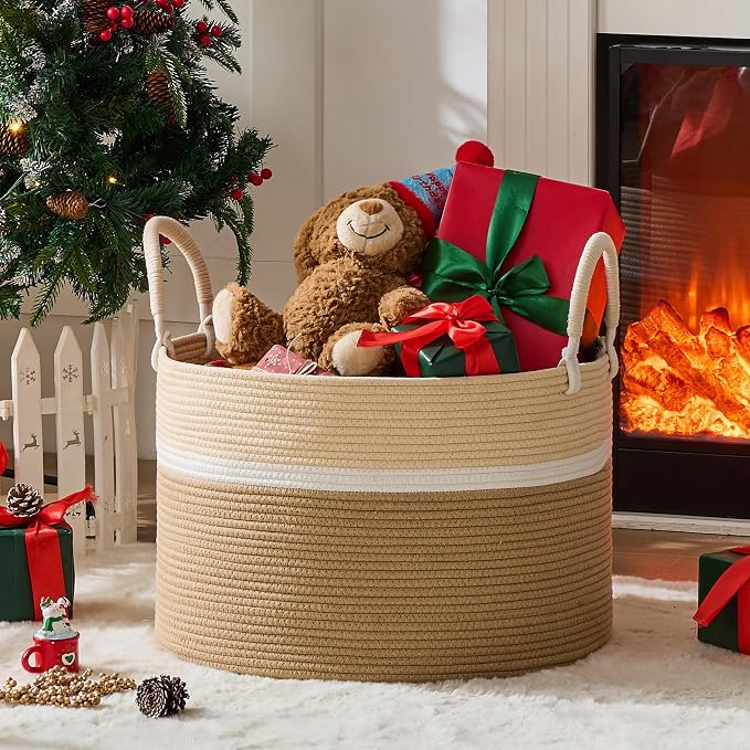 KAKAMAY Large Blanket Basket - Image 7