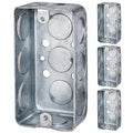 4 Pack - 4x2” Rectangle Steel Electrical Box| 1-1/2" Deep Box by OhLectric