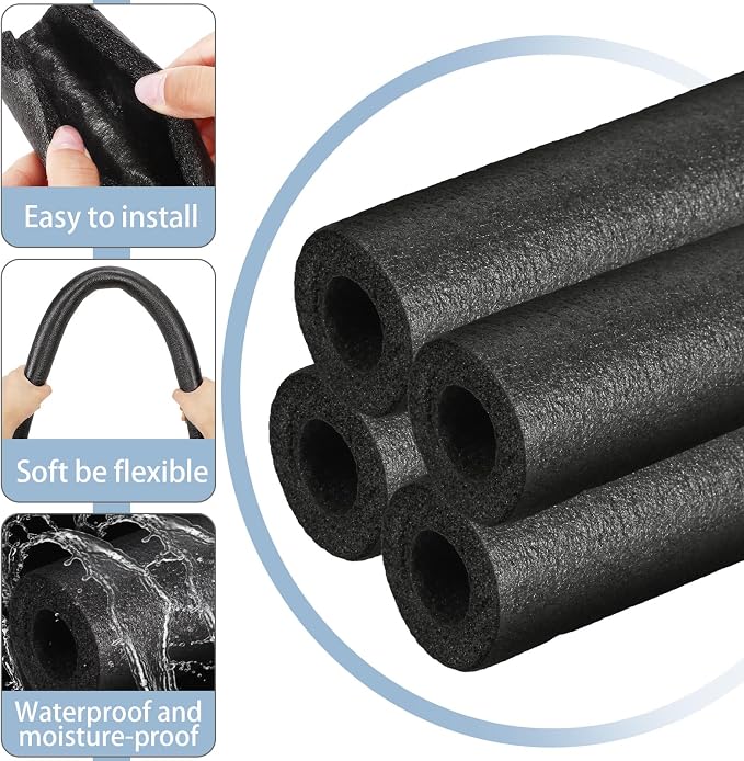 24 Pcs 3.3 Feet Foam Pipe Insulation Foam Tube Insulating Water Pipe Pool Swim - Image 5