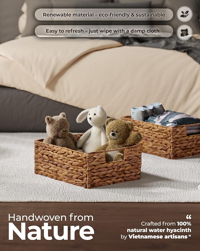 Bluewest Woven Water Hyacinth Storage Baskets - Image 2