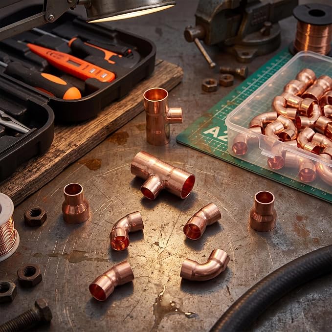 Yaocom 35 Pcs Copper Pipe Fittings Kit, 3/4" to 1/2" Plumbing Fitting Assortment - Image 7