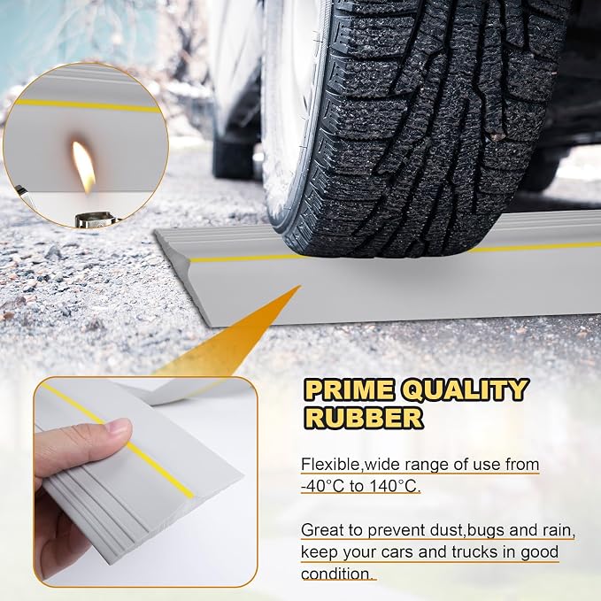 DGSL 16FT Garage Door Threshold Seal Strip, Waterproof Rubber | Universal - Image 4