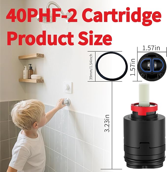 40PHF-2 40mm Shower Faucet Cartridge Replacement, - Image 4