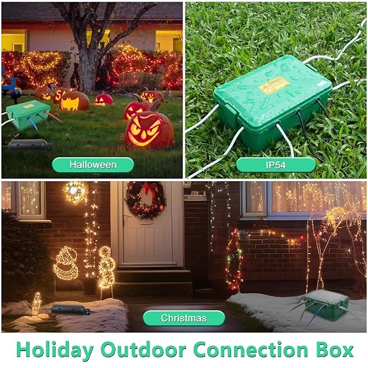 NineLeaf Green Waterproof Electrical Box, Outdoor Weatherproof Plug Cover | - Image 7