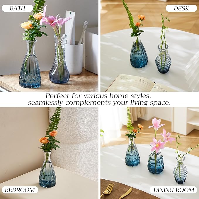 Glass Bud Vase Set of 30 - Image 5