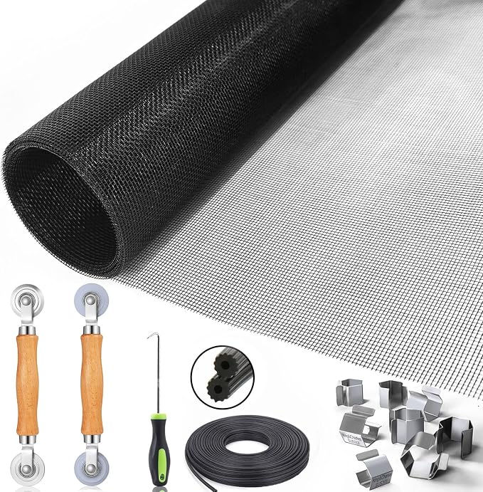 King&Charles Window Screen Replacement, 6in1 Window Screen Door Repair Kit | by King%26Charles