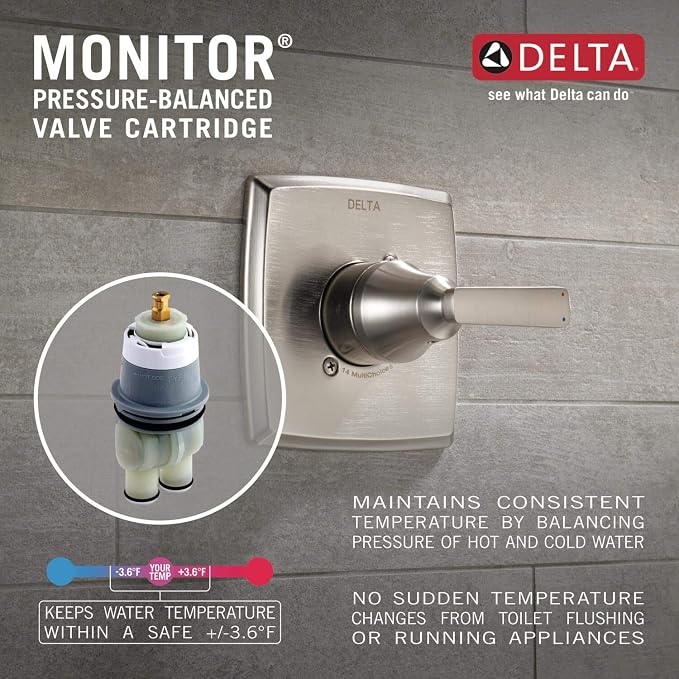 Delta Foundations 13 Series Single-Function Valve Trim Kit, Brushed Nickel - Image 2