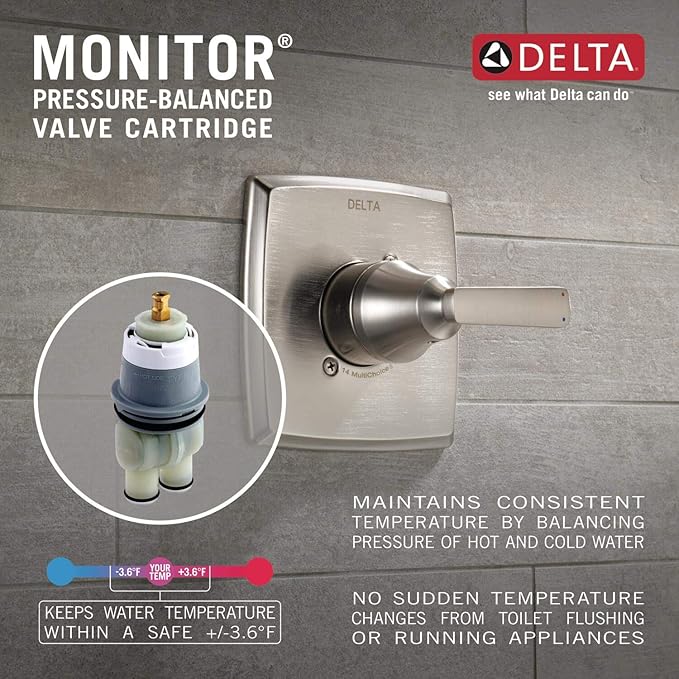 Delta Foundations 13 Series Single-Function Valve Trim Kit, Chrome Handle Set - Image 5